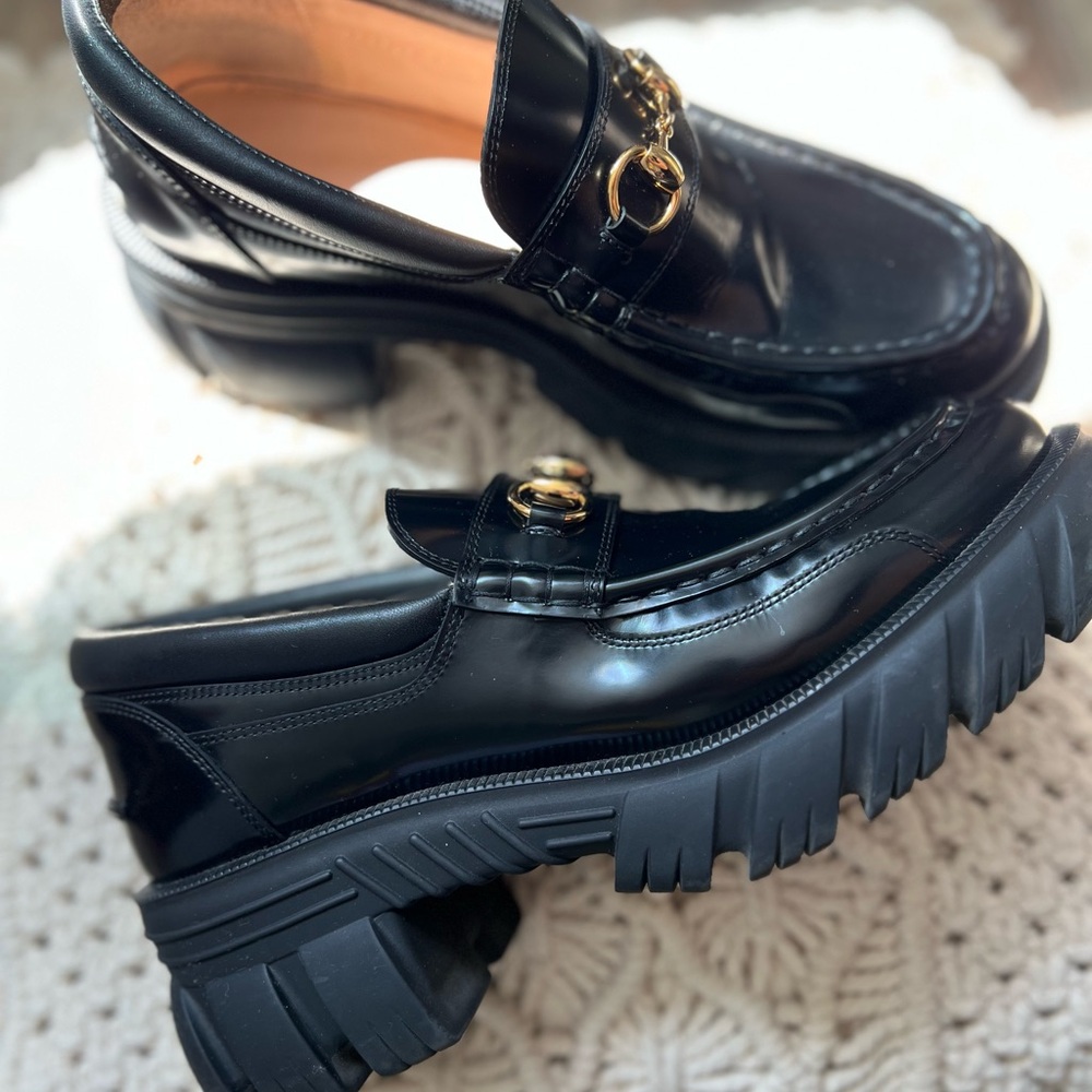 GUCCI Romance Horsebit Loafers leather shoes